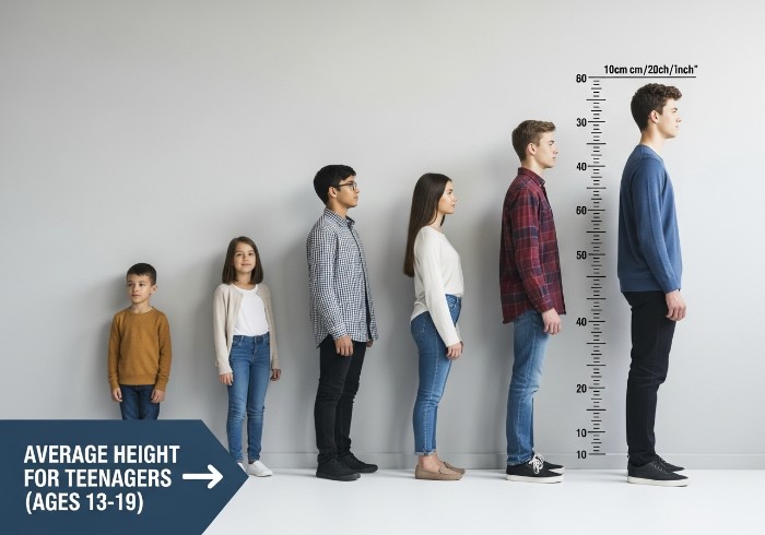 average height for teenagers-1